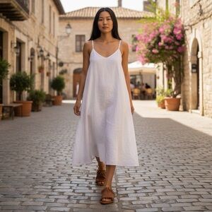 Allan K Brown Raffia Woven Leather Fringe Slingback Sandals Shoes Flats size 39